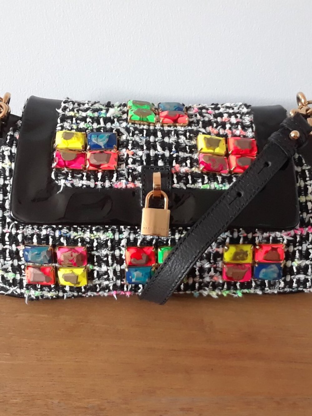Marc Jacobs Fluorescent Tweed Shoulder Bag